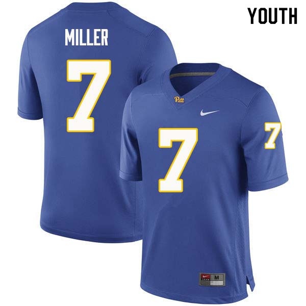 Youth #7 Henry Miller Pittsburgh Panthers College Football Jerseys Sale-Royal